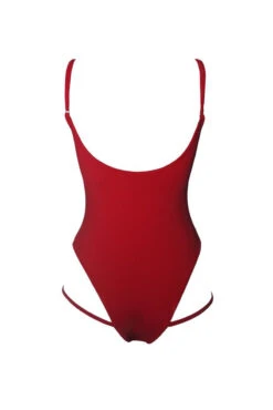 Hamade Activewear Hollow Front Bodysuit - Red -Rad Store 046254458574 VG34JlasuKHhV48lvzGotAQwHym5KTCfuFqc9jJs