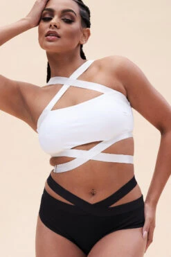 Lunalae Renee Cropped Bra - Recycled White -Rad Store 126TPWhite 7
