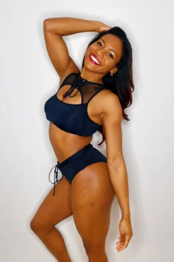 Hamade Activewear Lace Up High Neck Top - Black -Rad Store 17160F1C F2B0 450E BD65 550AD4275050 981229e2 547e 4af8 8102 47efe8c8b6cf