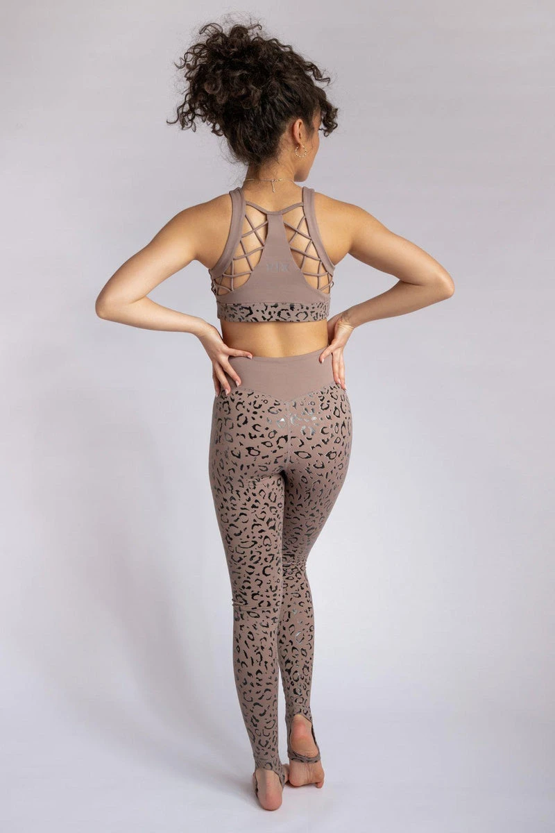 CXIX Gecko Grip Leggings - Dusky Leopard 4 CXIX Gecko Grip Leggings - Dusky Leopard - Image 2