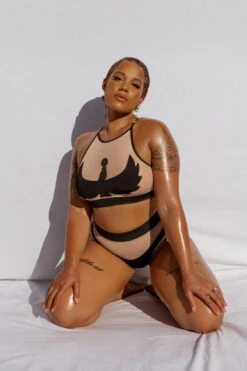 CXIX I S I S Halter Top - Black With Sand Mesh -Rad Store 20 09 24CreaturesofXIX 115