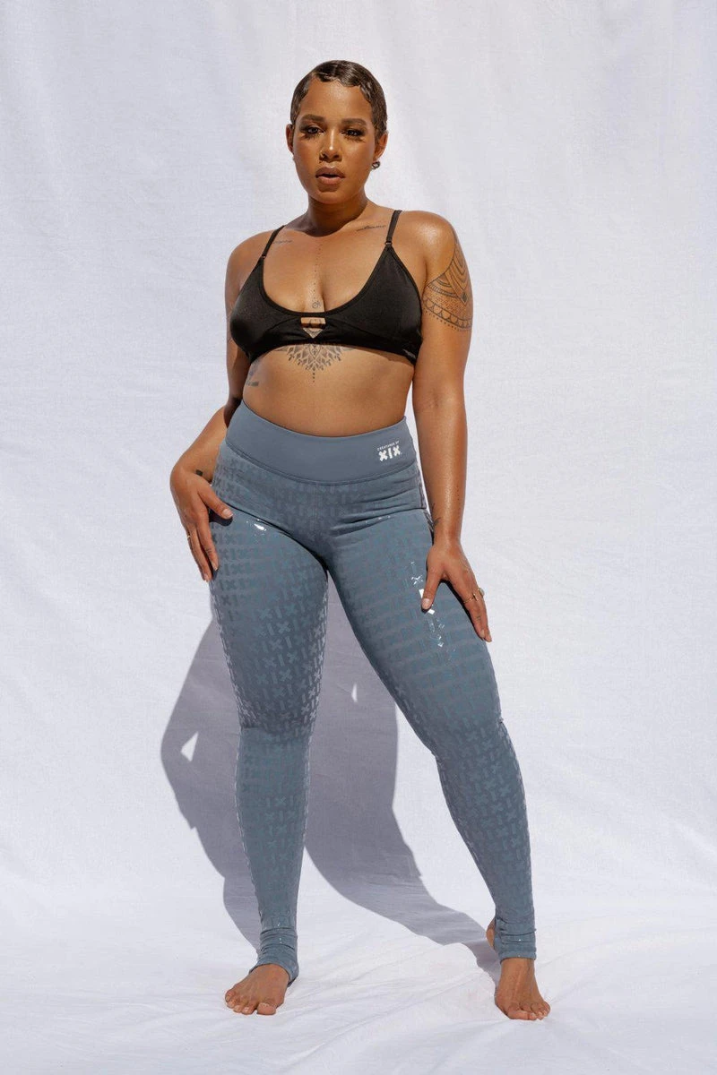 CXIX Gecko Grip Leggings - Blue Steel 5 CXIX Gecko Grip Leggings - Blue Steel - Image 3