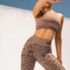 CXIX Gecko Grip Leggings - Dusky Leopard