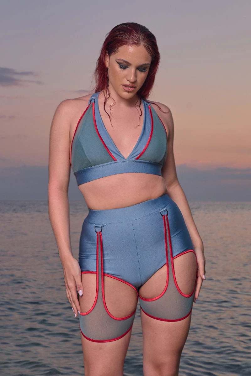 HotCakes Polewear Thetis Top - Marine Blue/Red 7 HotCakes Polewear Thetis Top - Marine Blue/Red - Image 5