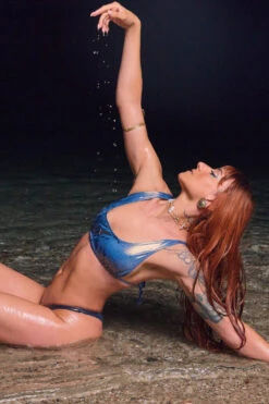 HotCakes Polewear Siren Bikini Top - Metallic Blue -Rad Store 2023 06 HotCakesMermaids 923