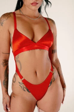 CXIX Aphrodite Bodysuit - Red Satin -Rad Store 22 12 15CXIX 27