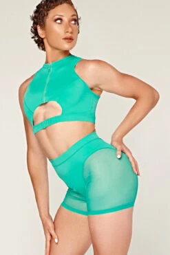 CXIX Dollhaus Mesh Biker Shorts - Aqua -Rad Store 23 01 03CXIX 12201