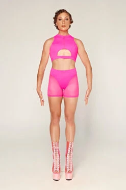CXIX Dollhaus Mesh Biker Shorts - Barbie Pink -Rad Store 23 01 03CXIX 12661