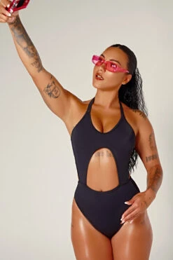 CXIX Dollhaus Halter Bodysuit - Black -Rad Store 23 01 03CXIX 4341