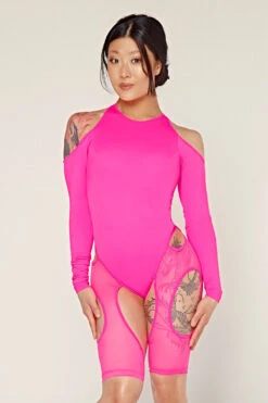 CXIX Dollhaus Mesh Bodysuit - Barbie Pink -Rad Store 23 01 03CXIX 4591