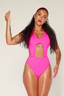 CXIX Dollhaus Halter Bodysuit - Pink -Rad Store 23 01 03CXIX 5311