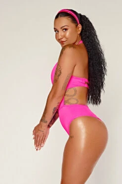 CXIX Dollhaus Halter Bodysuit - Pink -Rad Store 23 01 03CXIX 5401