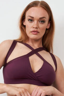 Lunalae Tia Strappy Crossover Top - Recycled Mulberry 10 Lunalae Tia Strappy Crossover Top - Recycled Mulberry -Rad Store 230329 LUNALAE 11 0550