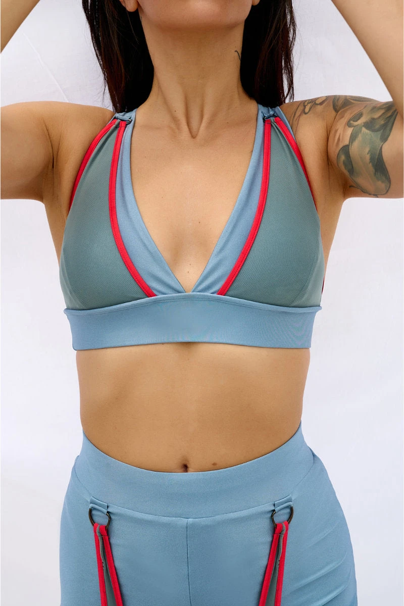 HotCakes Polewear Thetis Top - Marine Blue/Red 4 HotCakes Polewear Thetis Top - Marine Blue/Red - Image 2