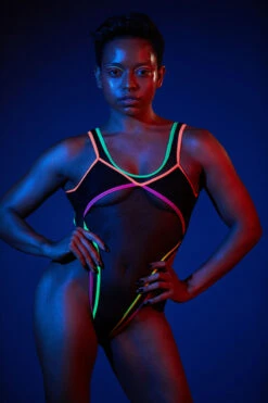 Rolling Vertigo Bodysuit - Neon -Rad Store 2RollingNeon24