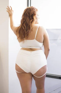 Lunalae Lure You High Waisted Garter Shorts - White -Rad Store 6R7A7356 78d990d4 7c5d 4fe4 b8aa 9d8fc31d85e9