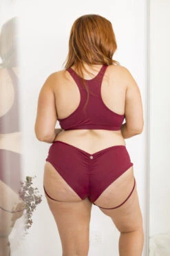 Lunalae Lure You Low-Rise Garter Shorts - Wine -Rad Store 6R7A8628 0c06780d c3a6 4da0 96ec 00a59acf931d