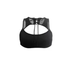 Hamade Activewear Lace Up High Neck Top - Black -Rad Store 9c