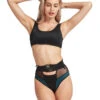 Hamade Activewear High Waisted Buckle Bottoms - Black -Rad Store AW03