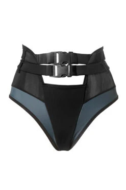 Hamade Activewear High Waisted Buckle Bottoms - Black -Rad Store AW05