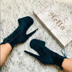 Hella Heels BabyDoll 8inch Boots - Teal -Rad Store BD Teal 8 Inch 6