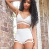 Lunalae Lure You High Waisted Garter Shorts - White 2 Lunalae Lure You High Waisted Garter Shorts - White -Rad Store BellaTop HWGartershortswhte1 37670091 7155 4079 b7d6 c03a6b75f024