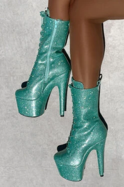 Hella Heels The Glitterati 7inch Boots - Baby Blues -Rad Store Bluebabybluesglitter7inchpoledancehighboot 1
