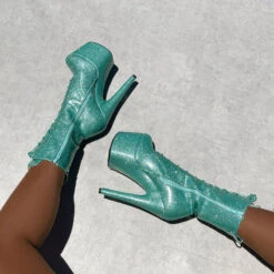 Hella Heels The Glitterati 7inch Boots - Baby Blues -Rad Store Bluebabybluesglitter7inchpoledancehighboot 2