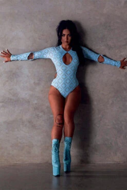 CXIX 119 Plunge Bodysuit - Blue Print -Rad Store Bodysuit CXIX 119 Streetwear Pole 20282012 bdd4 4b68 b491 0607c51e773f