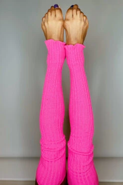 Thigh High Legwarmers - Neon Pink -Rad Store CD131234 C673 4CC1 A662 106B70DF2CAB