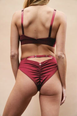 Lunalae Hannah Low Waist Bottoms - Recycled Burgundy 13 Lunalae Hannah Low Waist Bottoms - Recycled Burgundy -Rad Store Copyof220701 LunaLae 19 0867copy