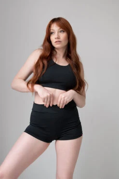 Pole Addict Kopia Basic High Waisted Shorts - Black -Rad Store DSC 4324