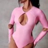 CXIX 119 Plunge Bodysuit - Pink