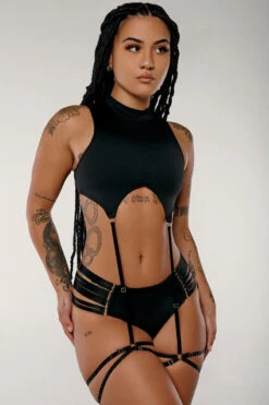 CXIX Dopamine Feelin High Bottoms - Black -Rad Store Dopamine feeling high bottoms black garter top cxix9