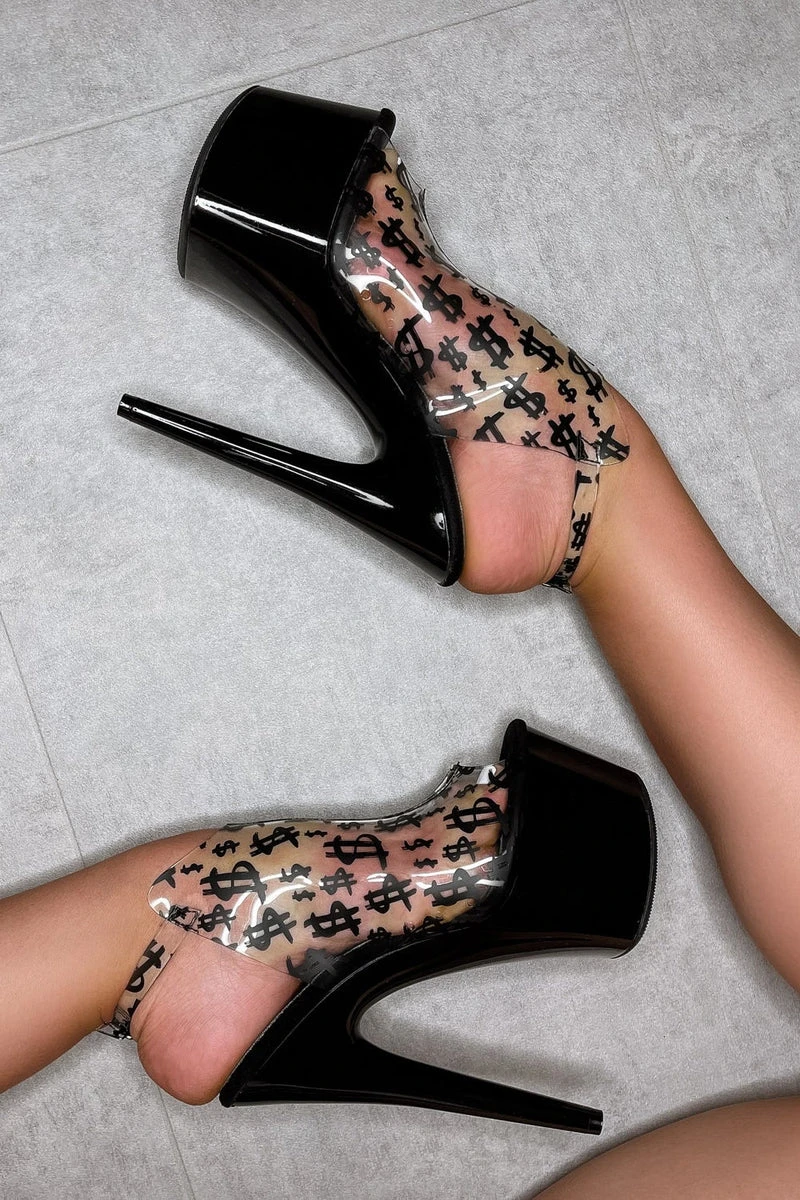 Hella Heels Make It Reign 7inch Stilettos - Black 4 Hella Heels Make It Reign 7inch Stilettos - Black - Image 2