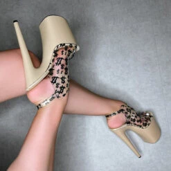 Hella Heels Make It Reign 8inch Stilettos - Sand -Rad Store EmpireKicksMakeitReignSand8inchpoledanceShieldStiletto