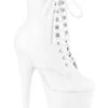 Pleaser USA Flamingo-1020LWR 8inch Real Leather Boots - Matte White -Rad Store FLAM1020LWR WLE M 1