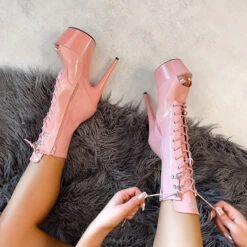 Hella Heels LipKit Open Toe 7inch Boots - Candy Shop -Rad Store File 014 Edit