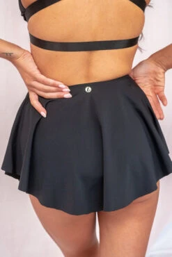 Lunalae Free Flow High Waist Shorts - Black -Rad Store FreeFlowShorts2