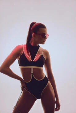 Hamade Activewear Neck Ring High Waisted Bottoms - Black/White Binding 14 Hamade Activewear Neck Ring High Waisted Bottoms - Black/White Binding -Rad Store HM 52 2a4e4f1b 9895 45f7 ac41 45378236b4a9