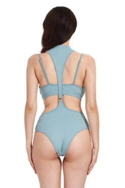 Hamade Activewear Neck Ring High Waisted Bottoms - Light Blue 25 Hamade Activewear Neck Ring High Waisted Bottoms - Light Blue -Rad Store HM0712 06