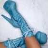 Hella Heels High BabyDoll 7inch Boots - Baby Blue -Rad Store HighBabyDoll7inchBoots BabyBlue1