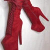 Hella Heels High BabyDoll 8inch Boots - Dark Red -Rad Store HighBabyDoll8inchBoots DarkRed3