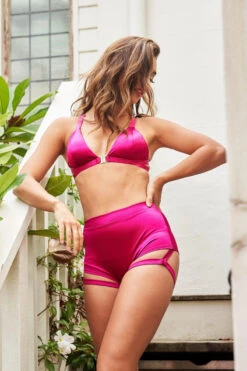 Lunalae Lure You High Waisted Garter Shorts - Satin Magenta -Rad Store HighWaistGarterShortsLunaPolewear 149websize 1800x1800 a7af14a3 e208 439a 94b4 021a3f76fe9b 1
