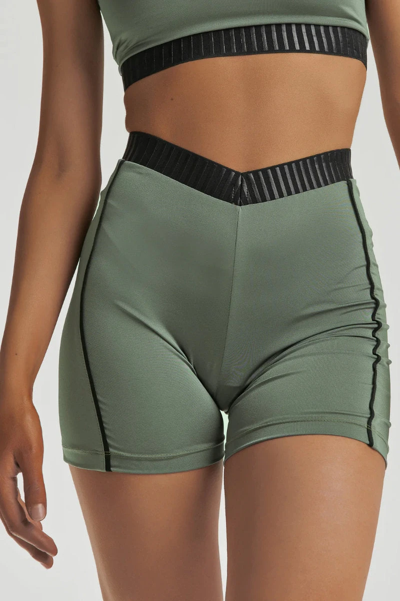 HotCakes Polewear Sport Biker Bottoms - Sage 3 HotCakes Polewear Sport Biker Bottoms - Sage