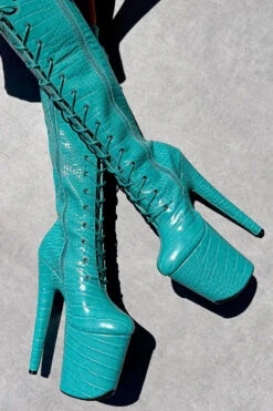 Hella Heels Killing Eve Knee High Boots - 8inch 9 Hella Heels Killing Eve Knee High Boots - 8inch -Rad Store IMG 0289