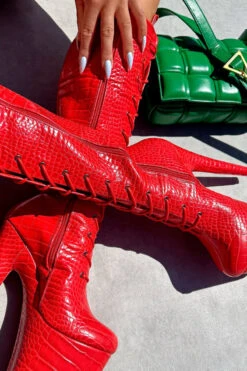 Hella Heels Out For Blood Knee High Boots - 8inch -Rad Store IMG 0501