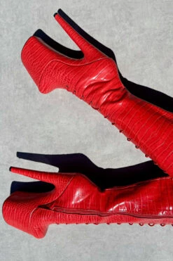 Hella Heels Out For Blood Knee High Boots - 8inch -Rad Store IMG 0515