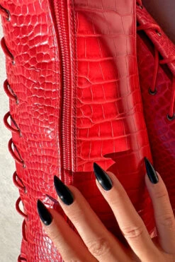 Hella Heels Out For Blood Knee High Boots - 8inch -Rad Store IMG 0525