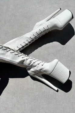 Hella Heels Ghosted Knee High Boots - 8inch -Rad Store IMG 0562